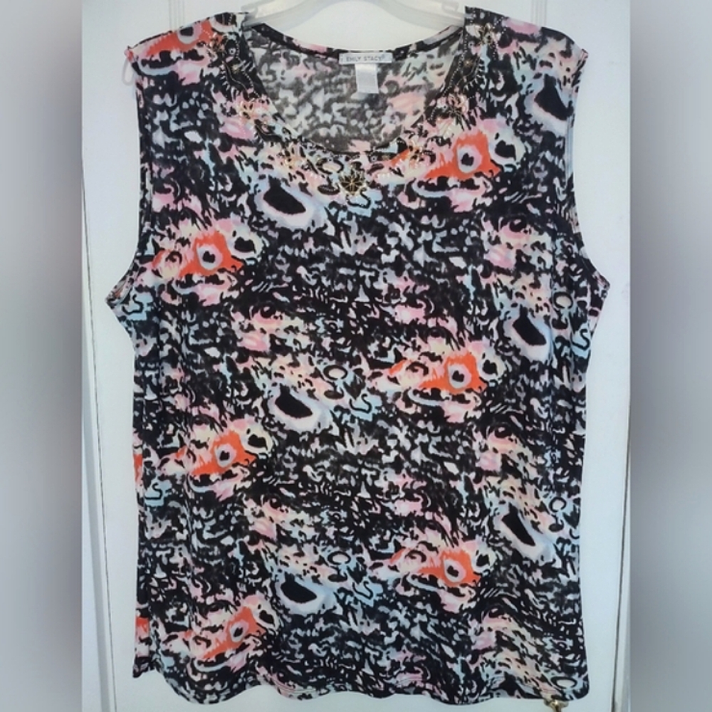 Sleeveless Embellished Top